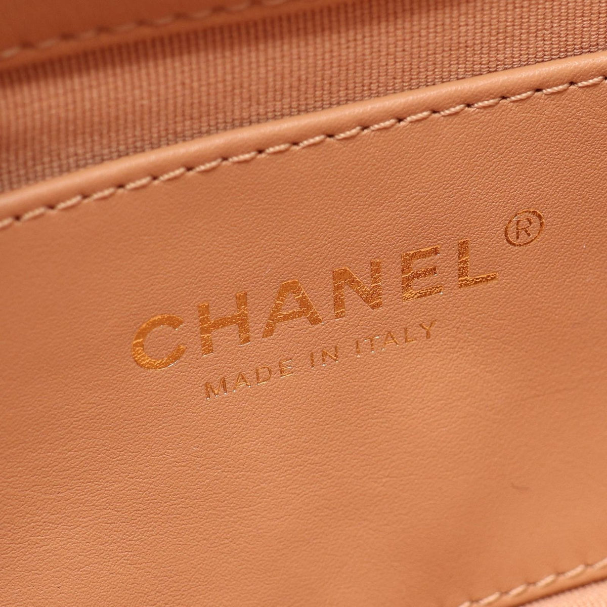 Chanel Shoulder Bag Quilted 2-Way Camel Lambskin Chain Around Flap — view 4