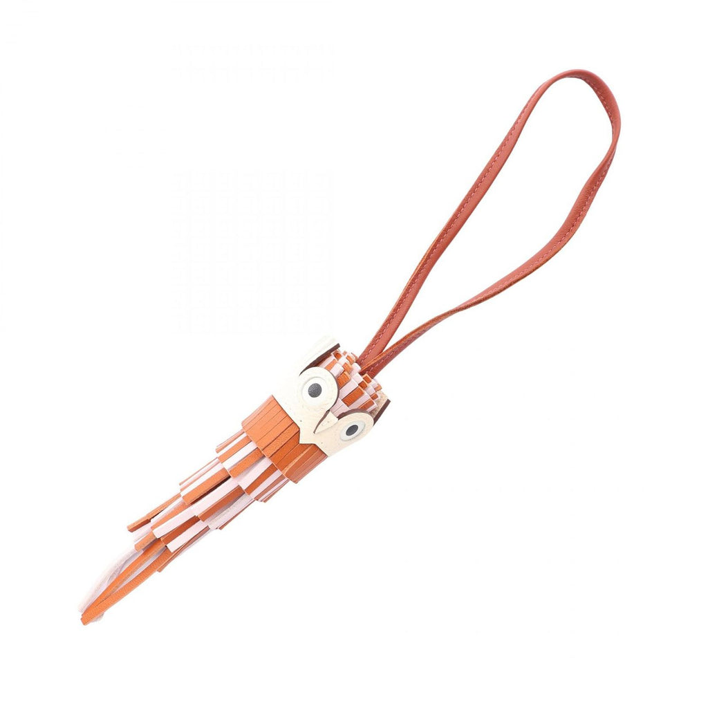 Hermes Charm Chouette Gold Mauve Pale Nata Keychain