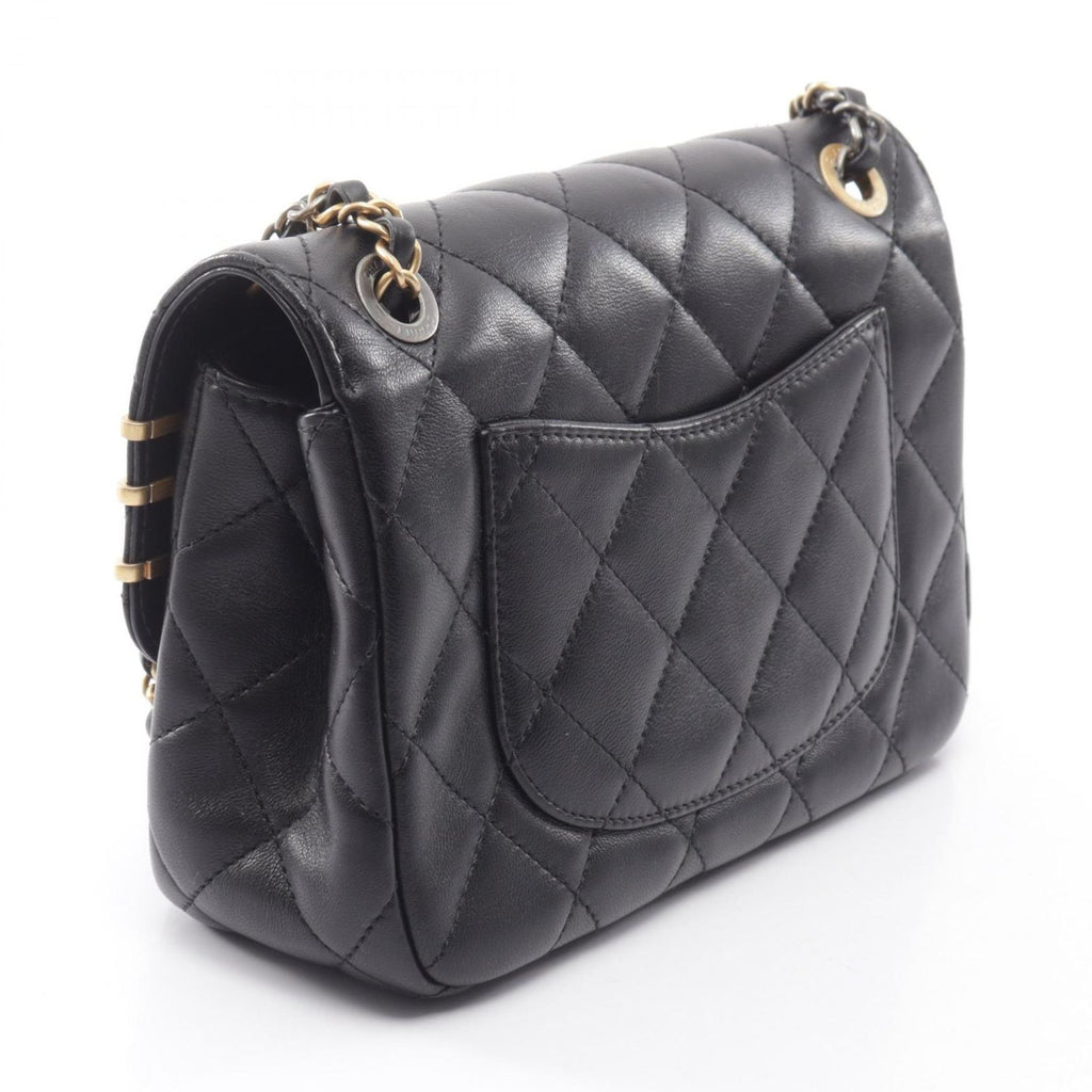 Chanel Shoulder Bag Quilted Clip Coco Black Lambskin Mini Chain — view 2