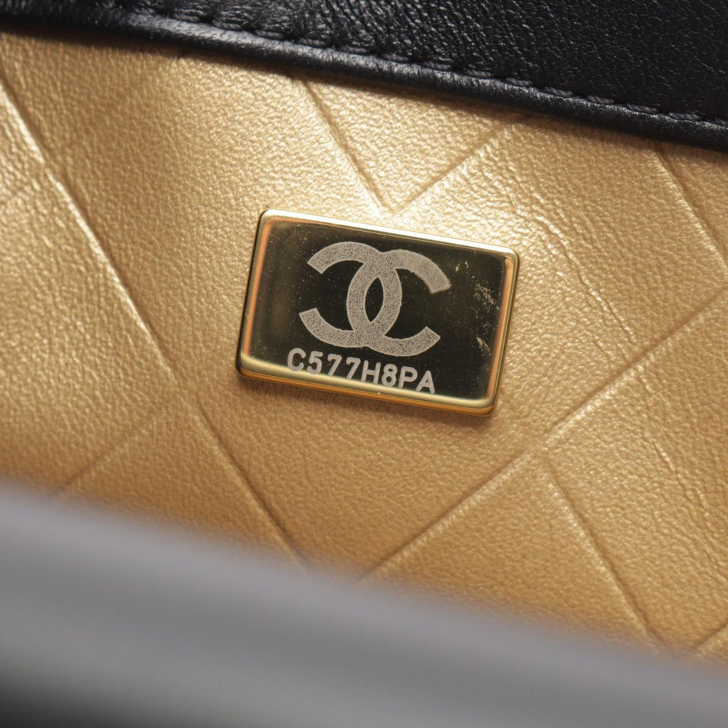 Chanel Shoulder Bag Quilted Clip Coco Black Lambskin Mini Chain — view 5
