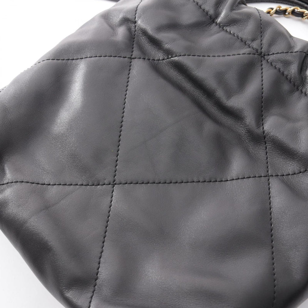 Chanel Shoulder Bag Chanel 22 Mini Black Leather Chanel 22 Quilted Chain — view 8