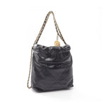 Chanel Shoulder Bag Chanel 22 Mini Black Leather Chanel 22 Quilted Chain — view 2