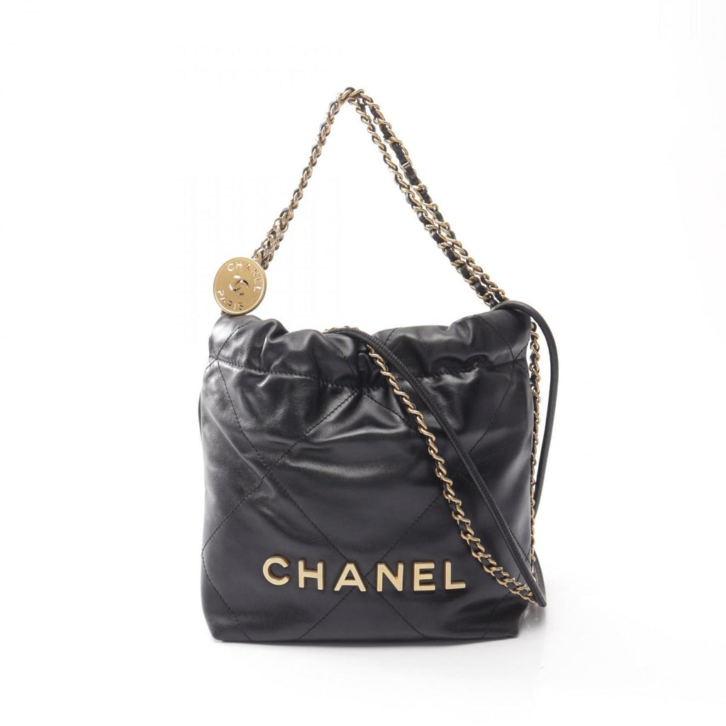 Chanel Shoulder Bag Chanel 22 Mini Black Leather Chanel 22 Quilted Chain