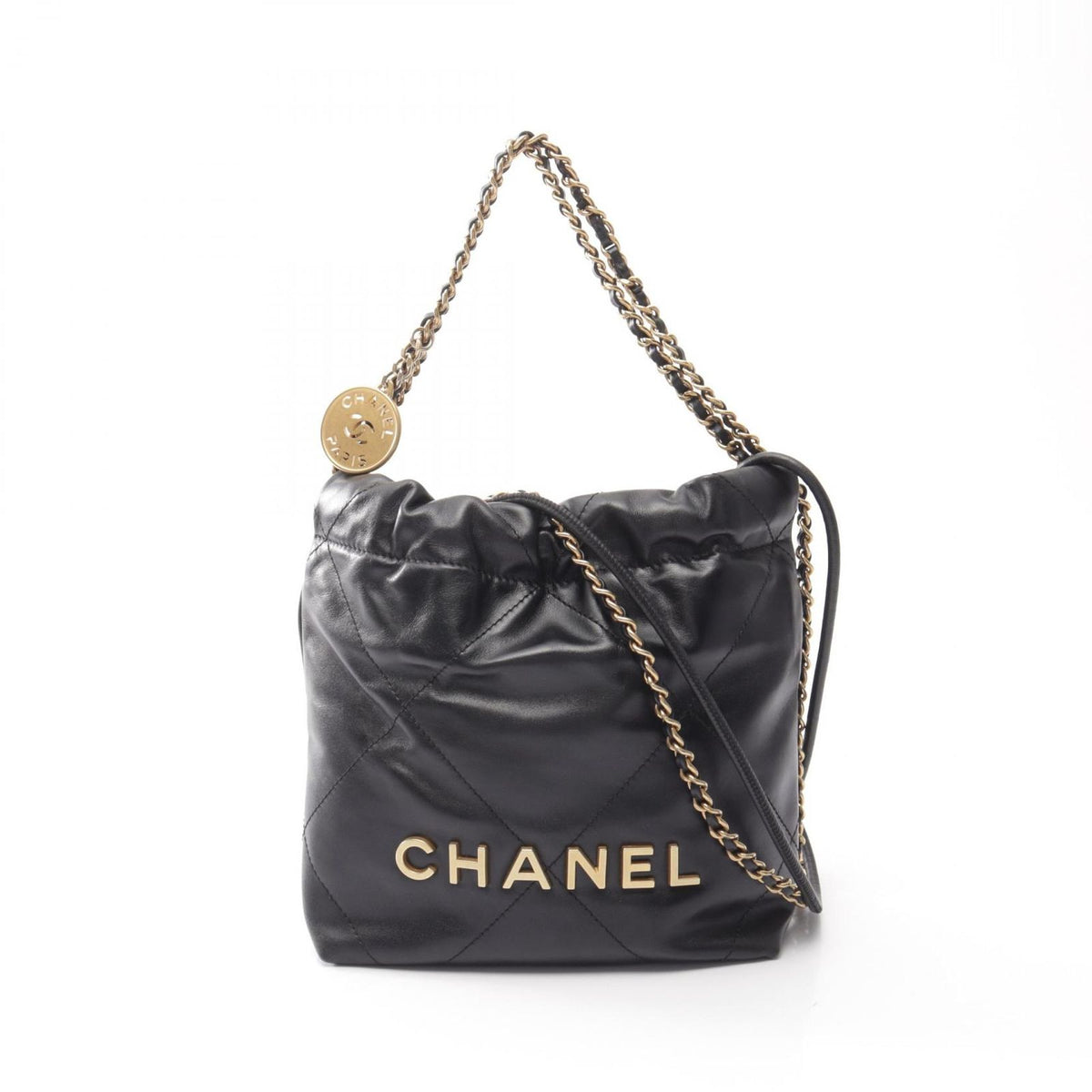 Chanel Shoulder Bag Chanel 22 Mini Black Leather Chanel 22 Quilted Chain