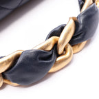 Chanel Shoulder Bag Quilted 2-Way Navy Lambskin Small Flap Chain — view 8