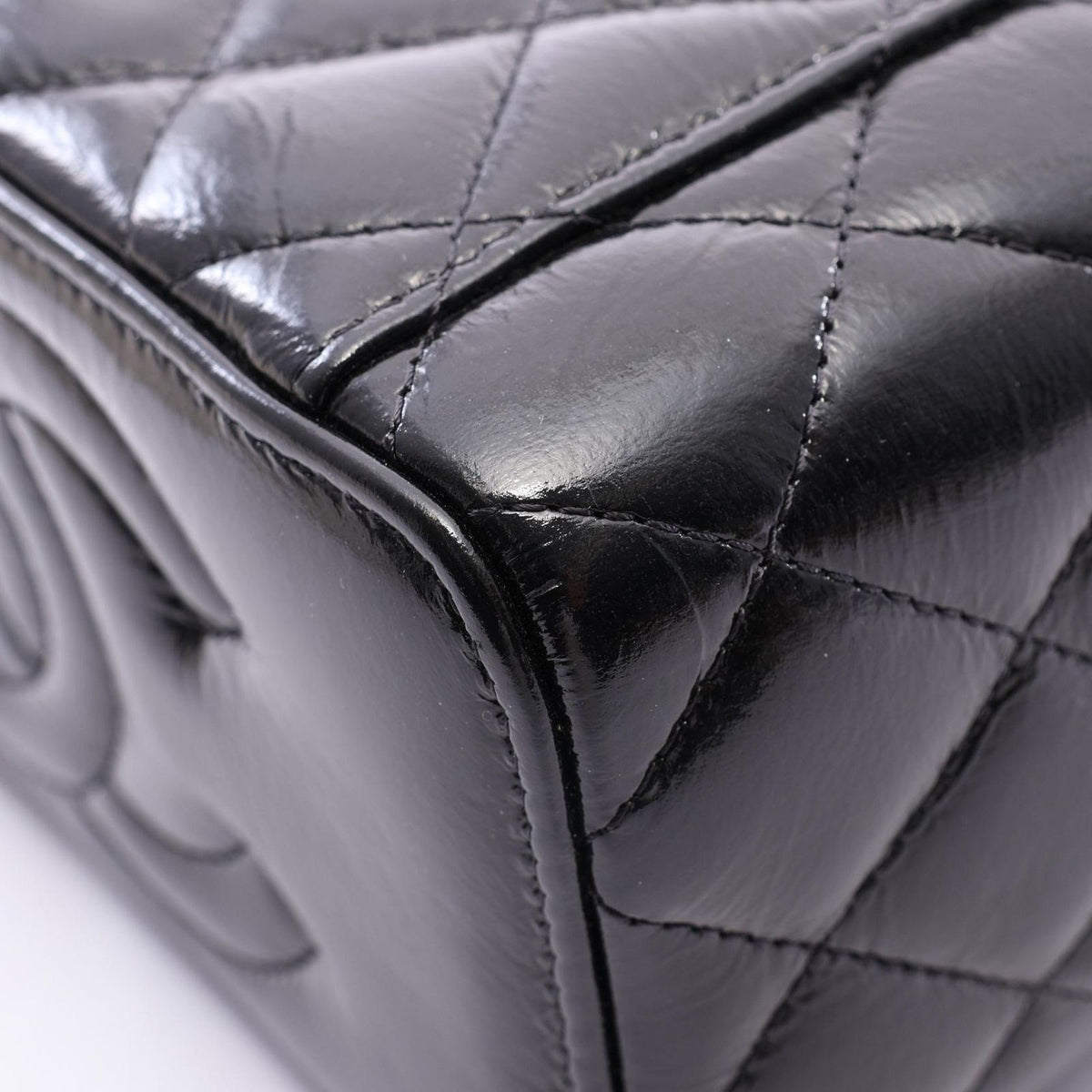 Chanel Shoulder Bag Quilted Vanity 2-Way Black Chain — view 8
