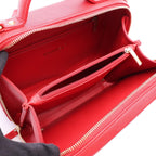 Chanel Shoulder Bag CC Filigree Vanity 2-Way Red Caviar Leather CC Quilted Chain — view 3