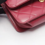 Chanel Shoulder Bag Quilted Small Flap Pink Lambskin Chain — view 6
