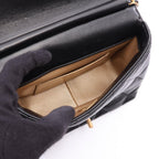 Chanel Shoulder Bag Quilted Mini Flap Black Lambskin Small Chain — view 3