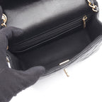 Chanel Shoulder Bag Quilted Black Lambskin Small Flap Chain — view 3
