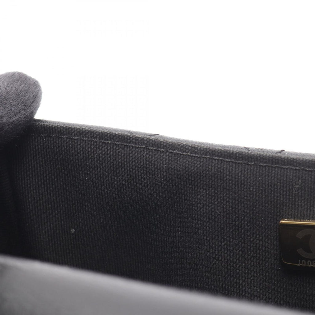 Chanel Shoulder Bag Quilted Black Lambskin Small Flap Chain — view 6