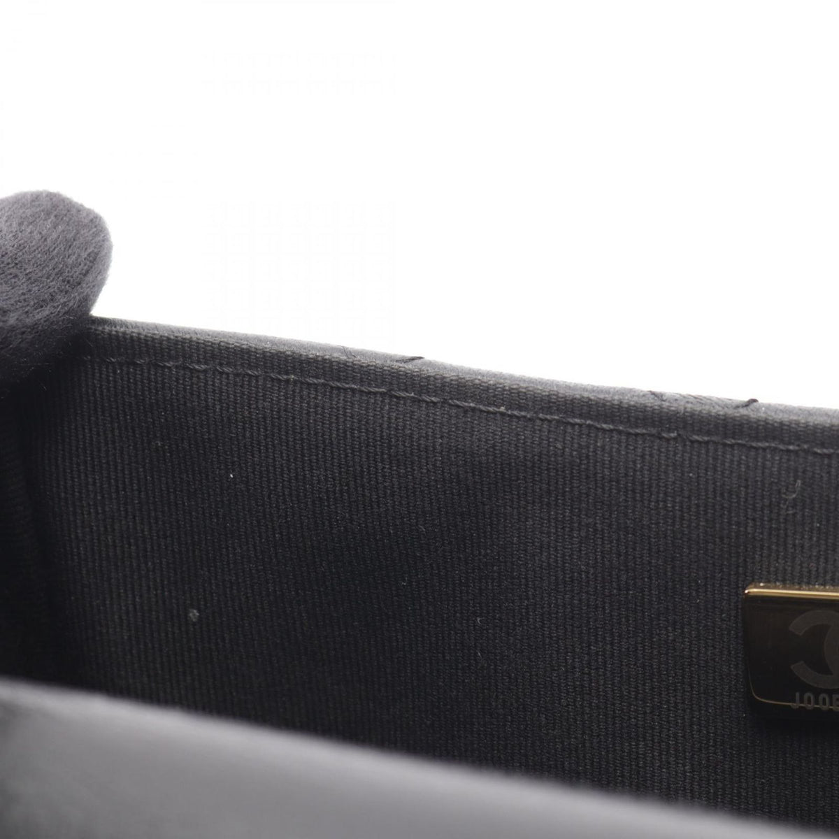 Chanel Shoulder Bag Quilted Black Lambskin Small Flap Chain — view 6
