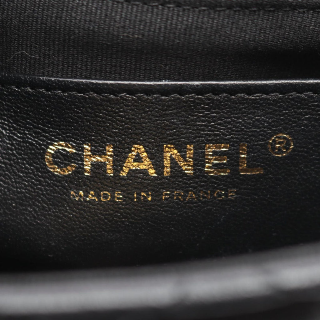 Chanel Shoulder Bag Quilted Black Lambskin Small Flap Chain — view 4