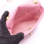 Chanel Shoulder Bag Quilted Pink Lambskin Small Flap Chain — view 3