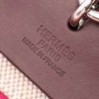 Hermes Handbag Herbag Zip PM 2-Way Rose Shocking Rouge Ash Canvas Leather — view 4
