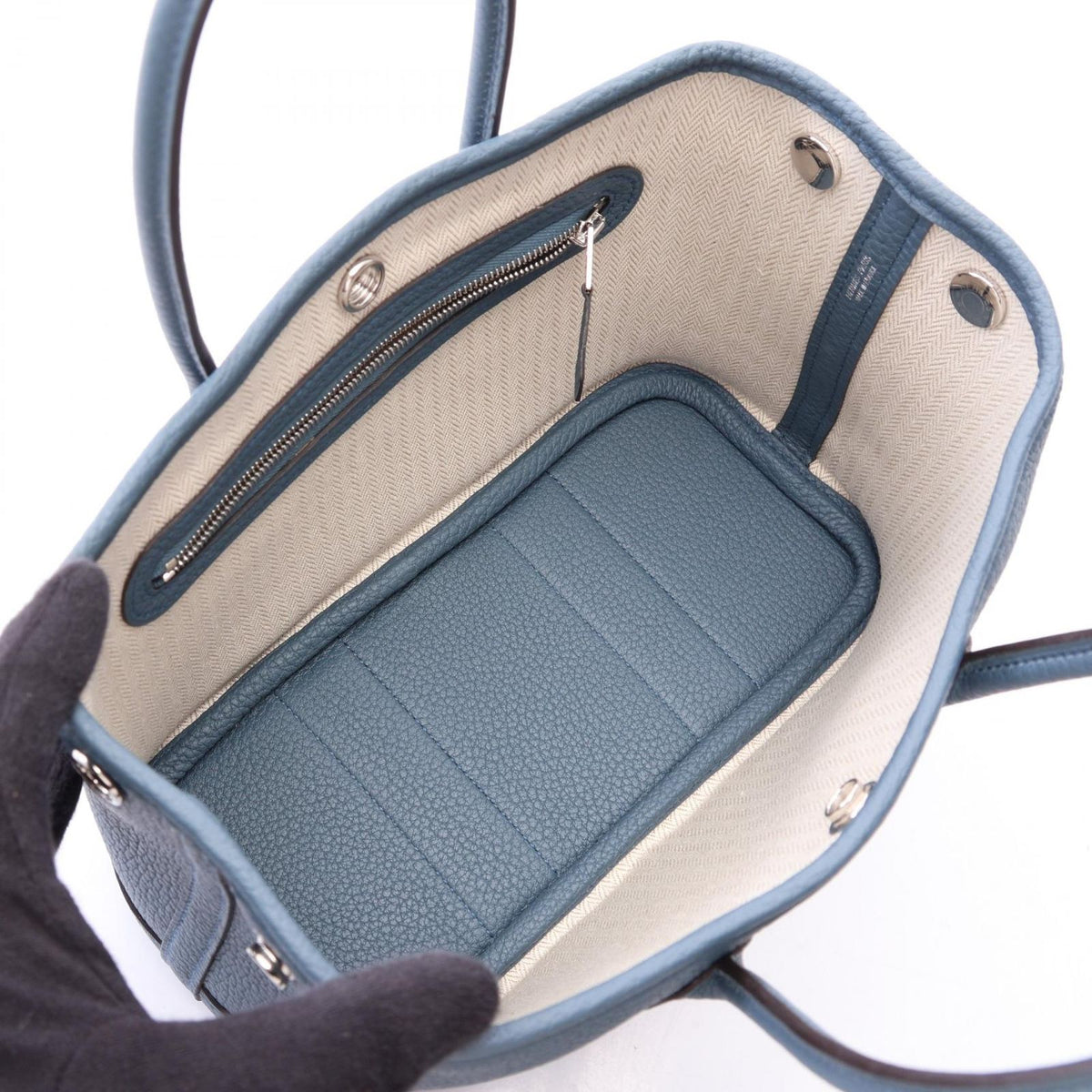 Hermes Handbag Neo Blue Tompet Leather — view 3