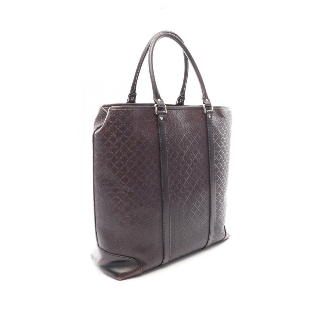 Gucci Tote Bag Diamante Dark Brown Leather — view 2