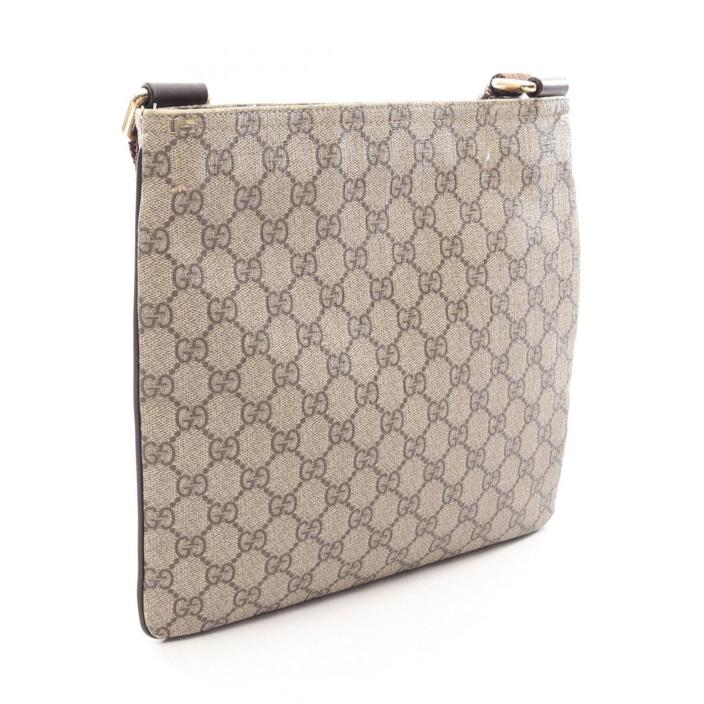 Gucci Shoulder Bag GG Supreme Beige Brown Leather — view 2