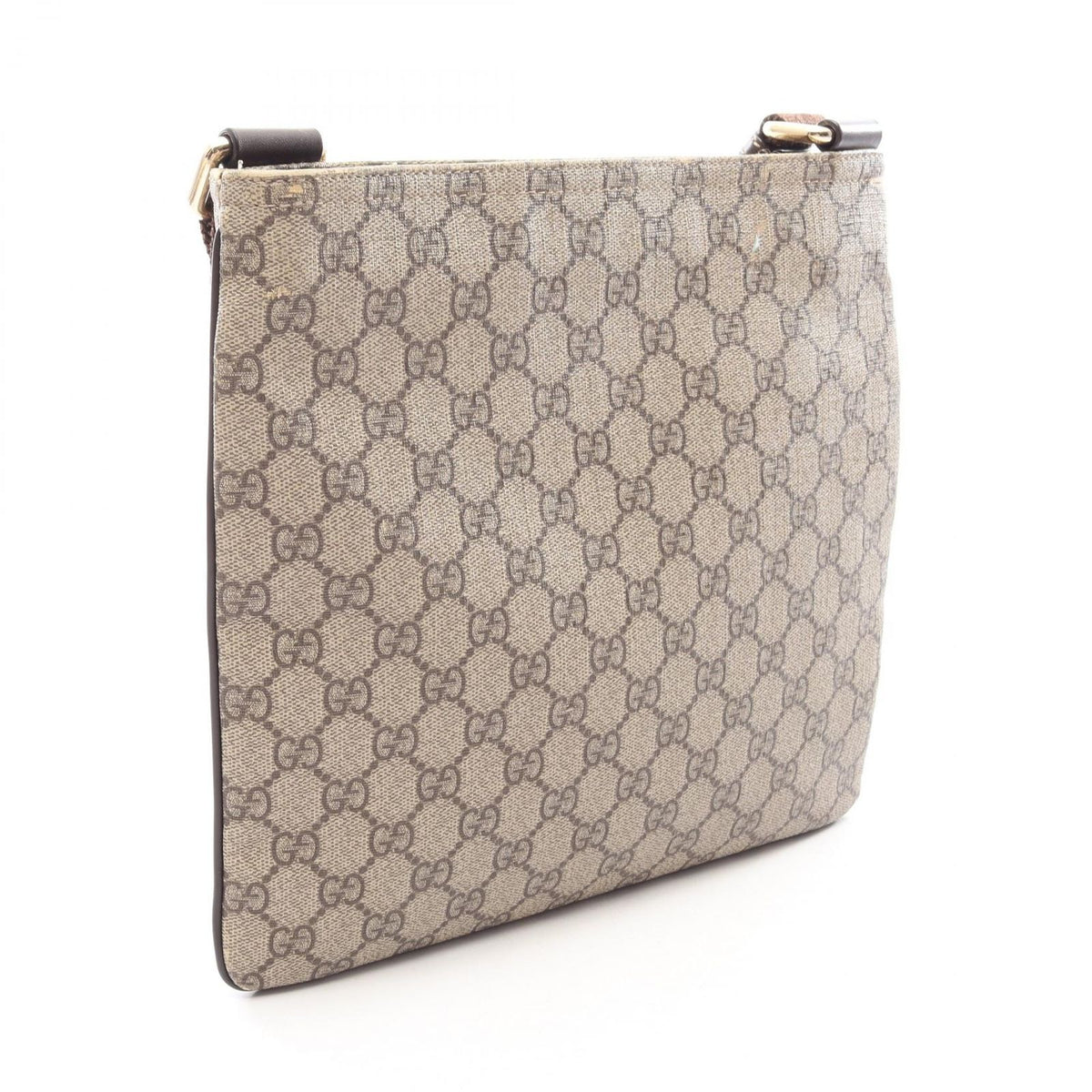 Gucci Shoulder Bag GG Supreme Beige Brown Leather — view 2