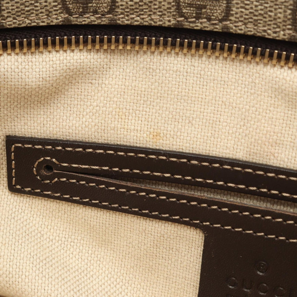 Gucci Shoulder Bag GG Supreme Beige Brown Leather — view 5