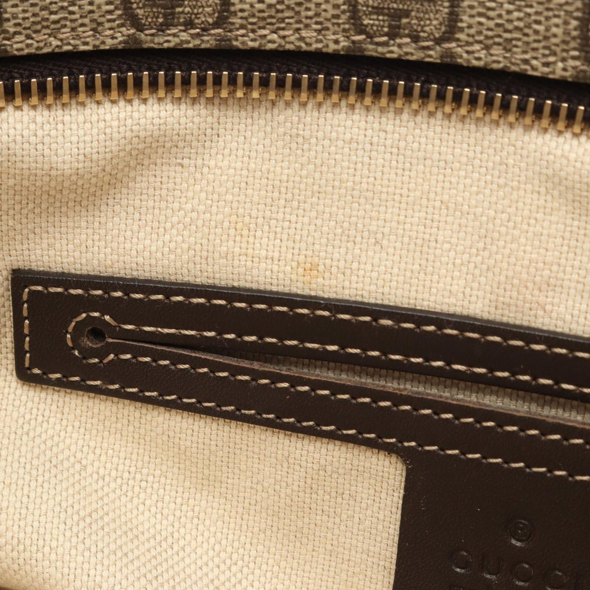 Gucci Shoulder Bag GG Supreme Beige Brown Leather — view 5