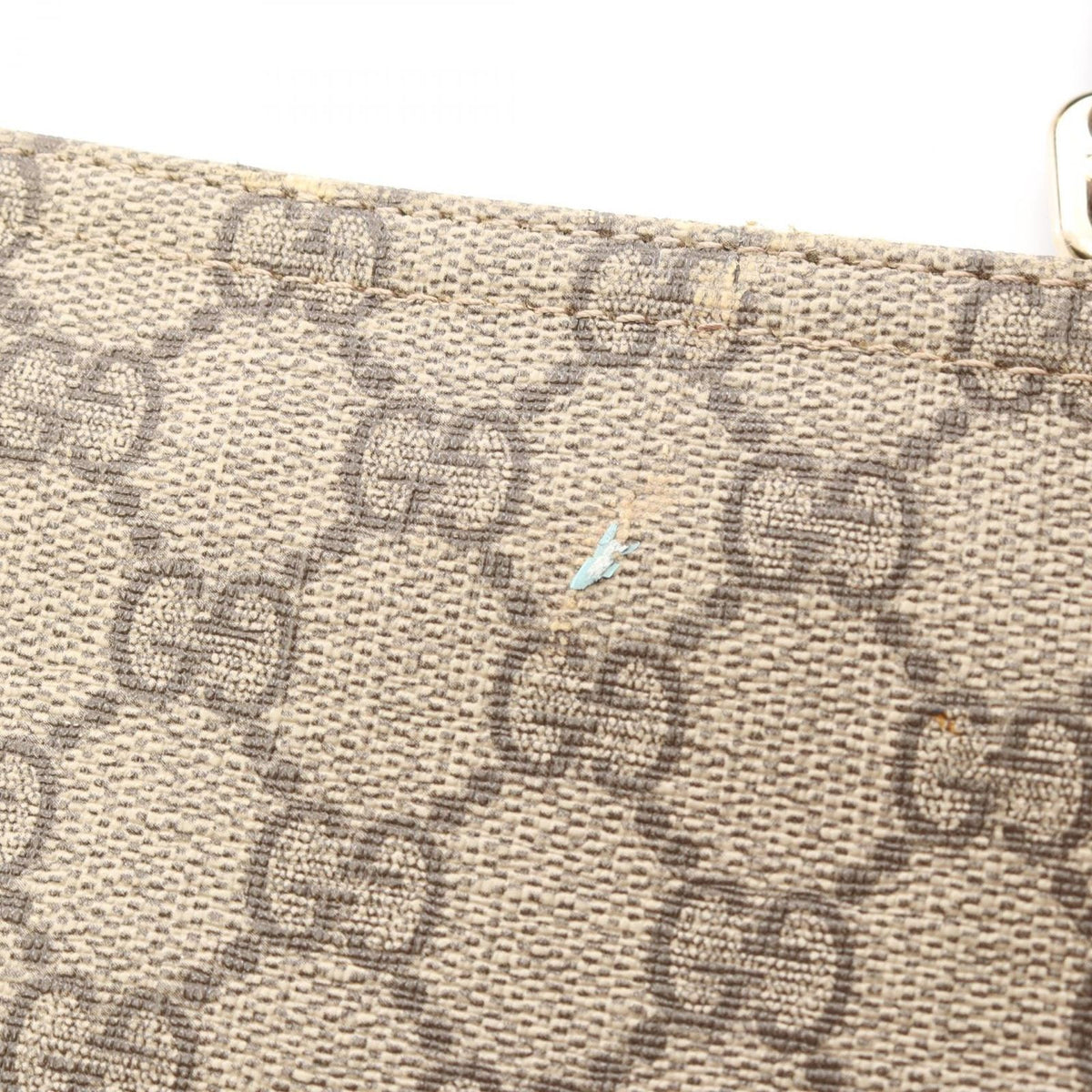Gucci Shoulder Bag GG Supreme Beige Brown Leather — view 6