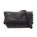 Bottega Veneta Shoulder Bag Perforated Black White Leather