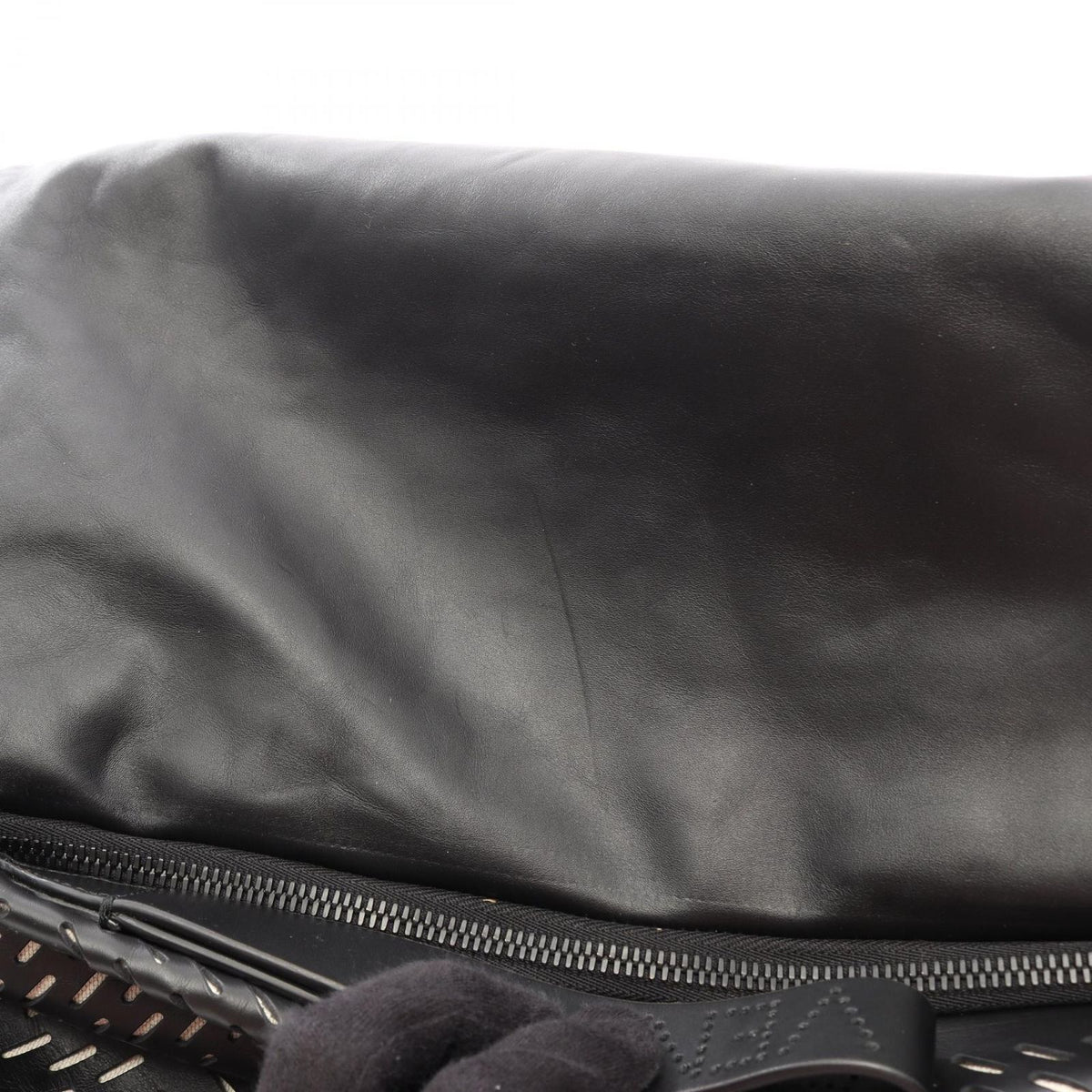 Bottega Veneta Shoulder Bag Perforated Black White Leather — view 6