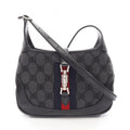 Gucci Shoulder Bag the Hacker Project Jackie 2-Way Black Canvas Leather