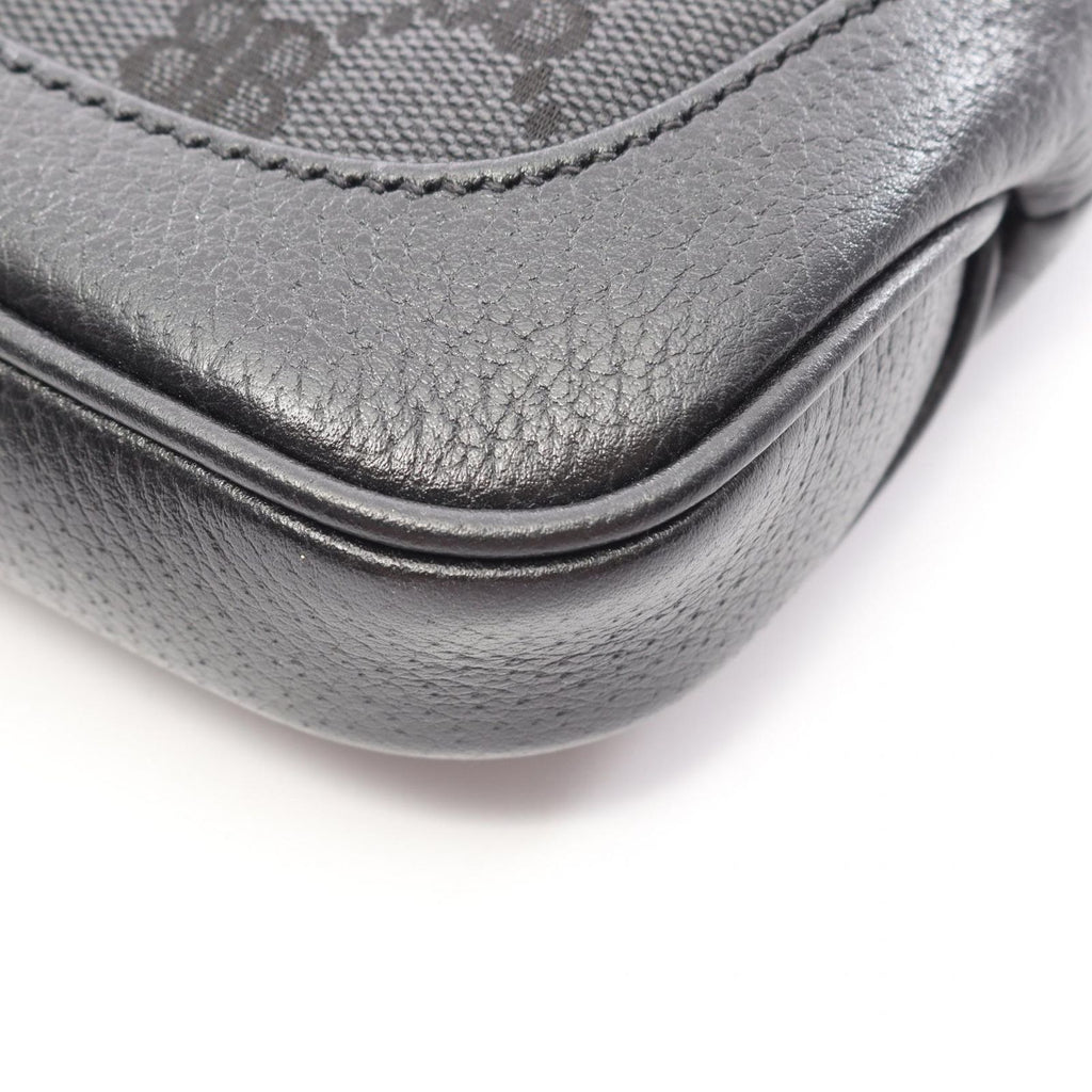 Gucci Shoulder Bag the Hacker Project Jackie 2-Way Black Canvas Leather — view 5