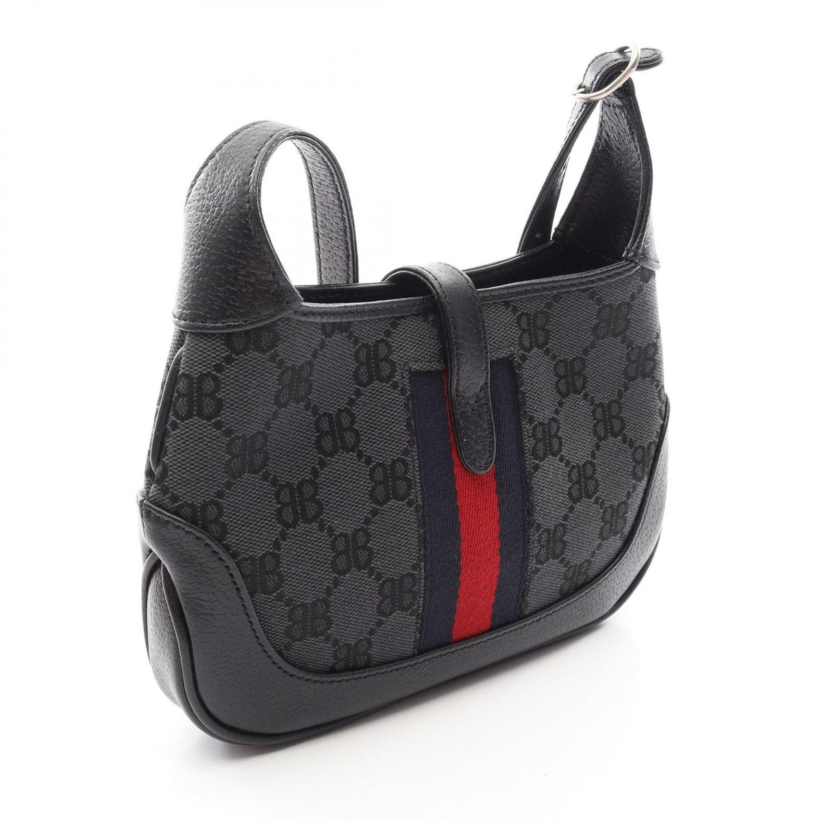 Gucci Shoulder Bag the Hacker Project Jackie 2-Way Black Canvas Leather — view 2