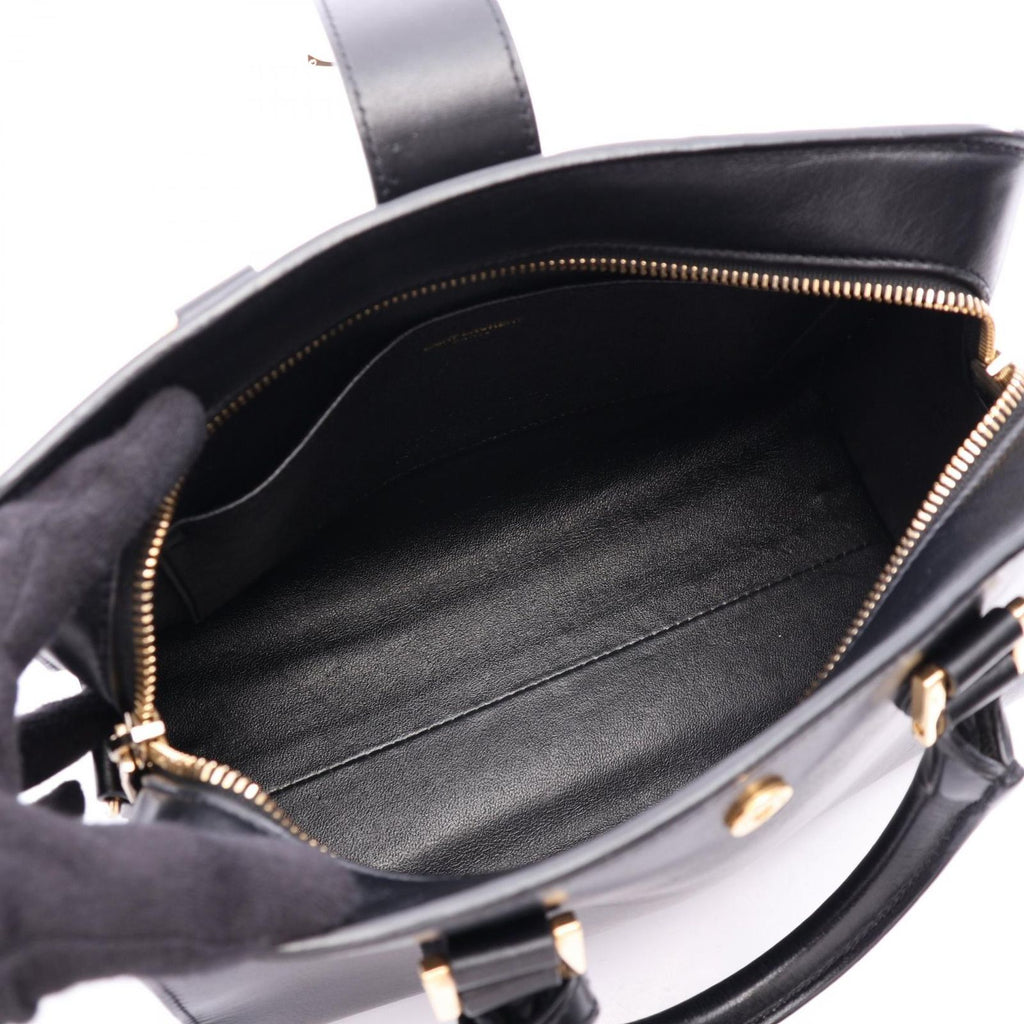 Saint Laurent Paris Handbag YSL Line Baby Monogram Cabas 2-Way Black Leather — view 3