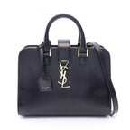 Saint Laurent Paris Handbag YSL Line Baby Monogram Cabas 2-Way Black Leather
