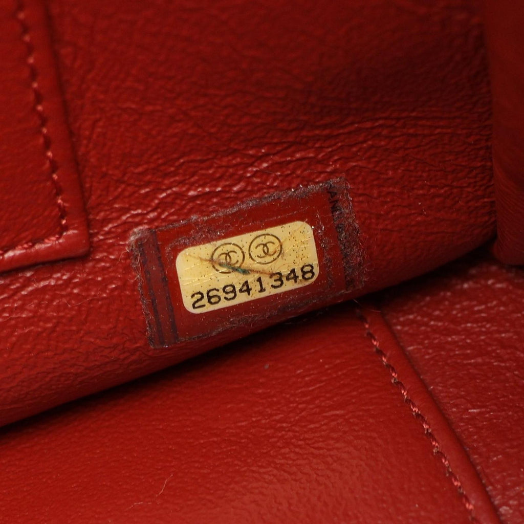 Chanel Shoulder Bag Business Affinity Quilted 2-Way Red Caviar Leather Chain — view 5