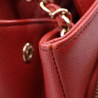 Chanel Shoulder Bag Business Affinity Quilted 2-Way Red Caviar Leather Chain — view 8