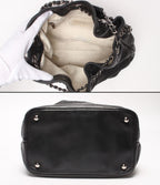 Chanel Chain Shoulder Bag Silver Quilted Drawstring — view 3
