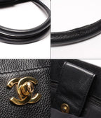 Chanel Tote Bag Gold Caviar Leather Executive — view 7