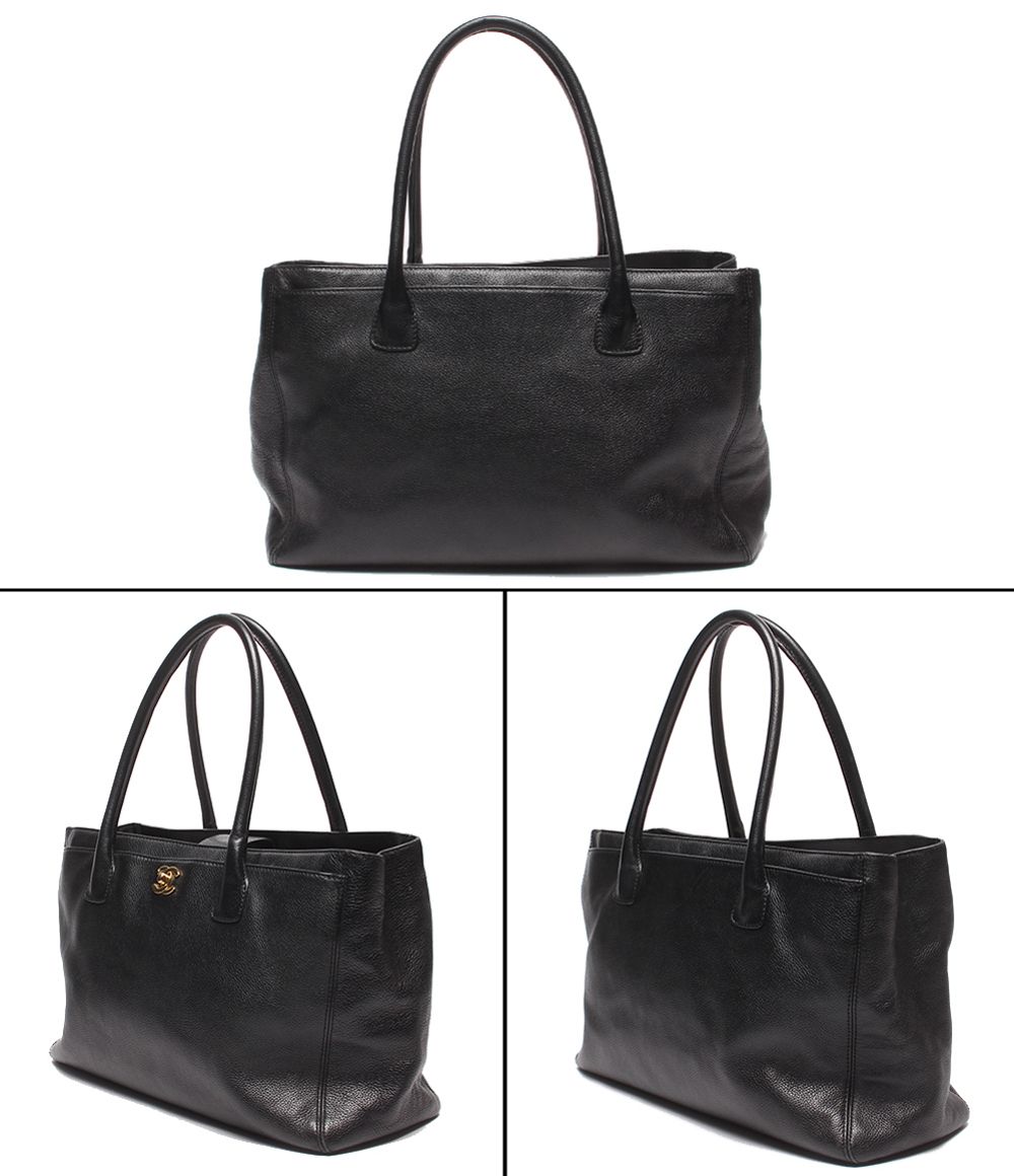 Chanel Tote Bag Gold Caviar Leather Executive — view 2