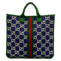 Gucci Tote Bag GG Pattern Sherry Children's Navy Green Red