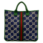 Gucci Tote Bag GG Pattern Sherry Children's Navy Green Red