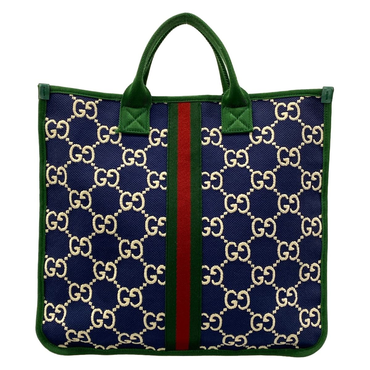 Gucci Tote Bag GG Pattern Sherry Children's Navy Green Red