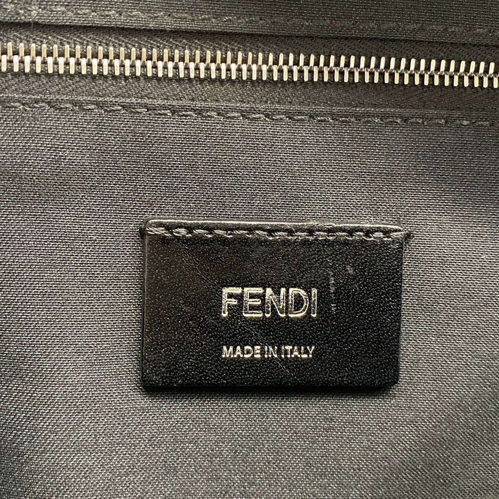 Fendi Waist Pouch Zucca Pattern Black Yellow Dark Gray Leather — view 8