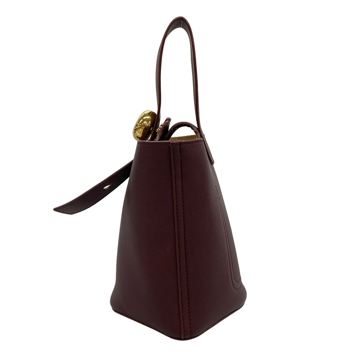 Loewe Handbag Pebble Bucketbag Mini Dark Burgundy — view 4