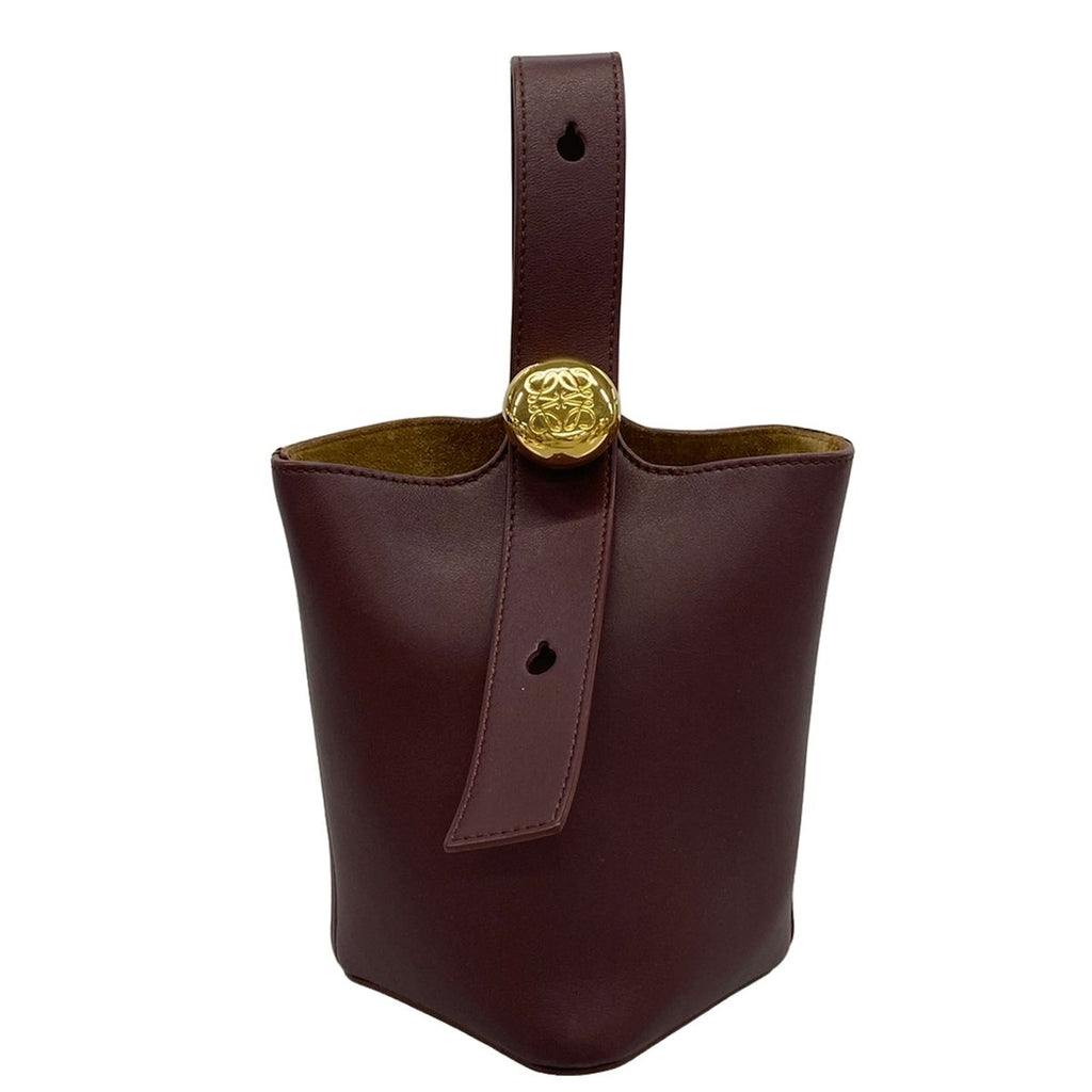 Loewe Handbag Pebble Bucketbag Mini Dark Burgundy