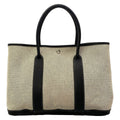 Hermes Tote Bag Garden Party PM Ivory Black Silver