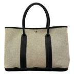Hermes Tote Bag Garden Party PM Ivory Black Silver
