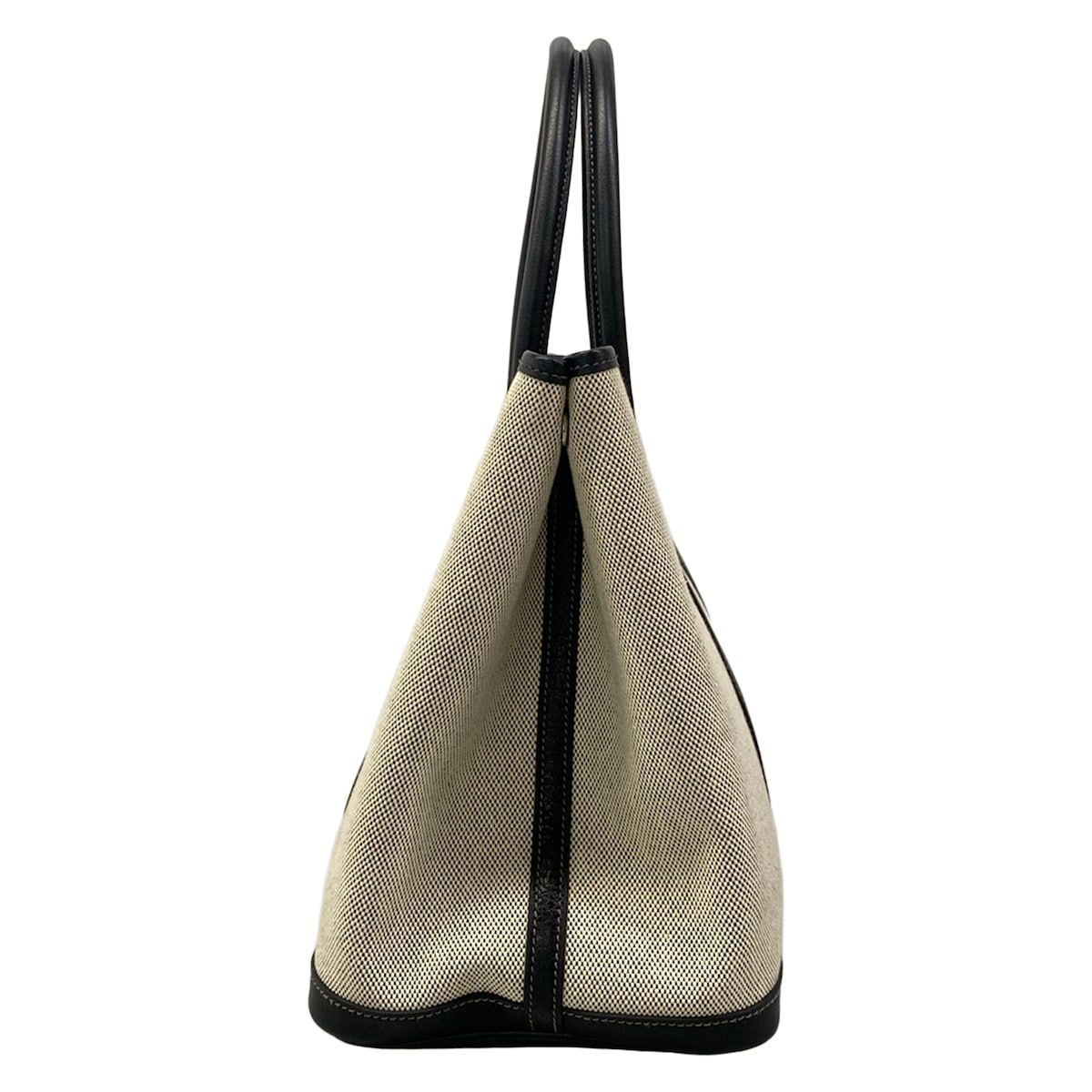 Hermes Tote Bag Garden Party PM Ivory Black Silver — view 2