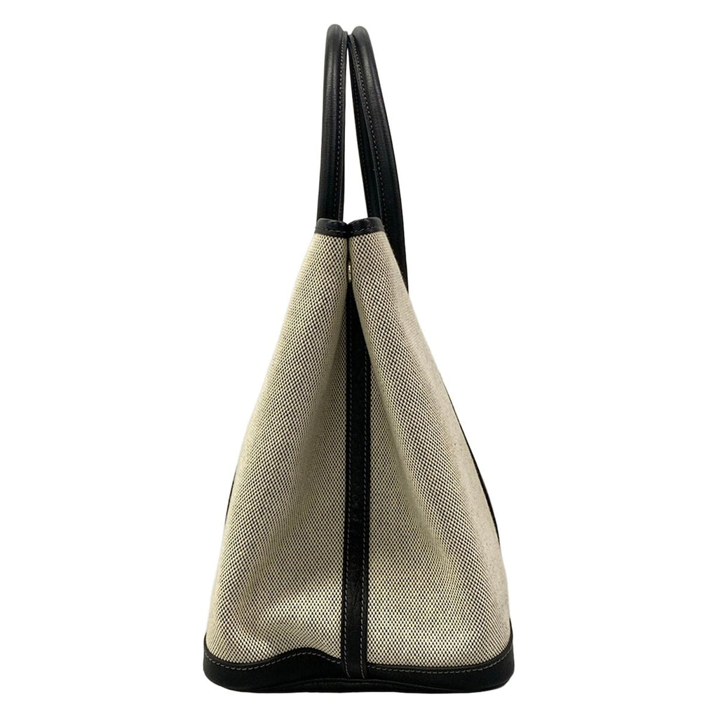 Hermes Tote Bag Garden Party PM Ivory Black Silver — view 4