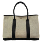 Hermes Tote Bag Garden Party PM Ivory Black Silver — view 3
