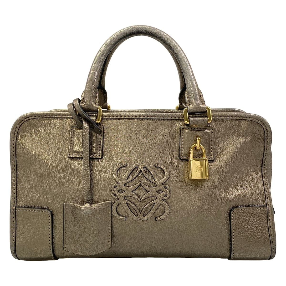 Loewe Handbag Amazona 28 Gold Leather